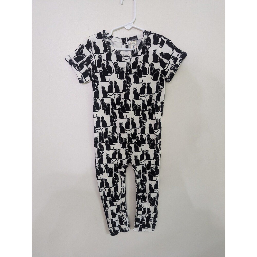NWOT Kate Quinn Black Cat SS Romper size 2T